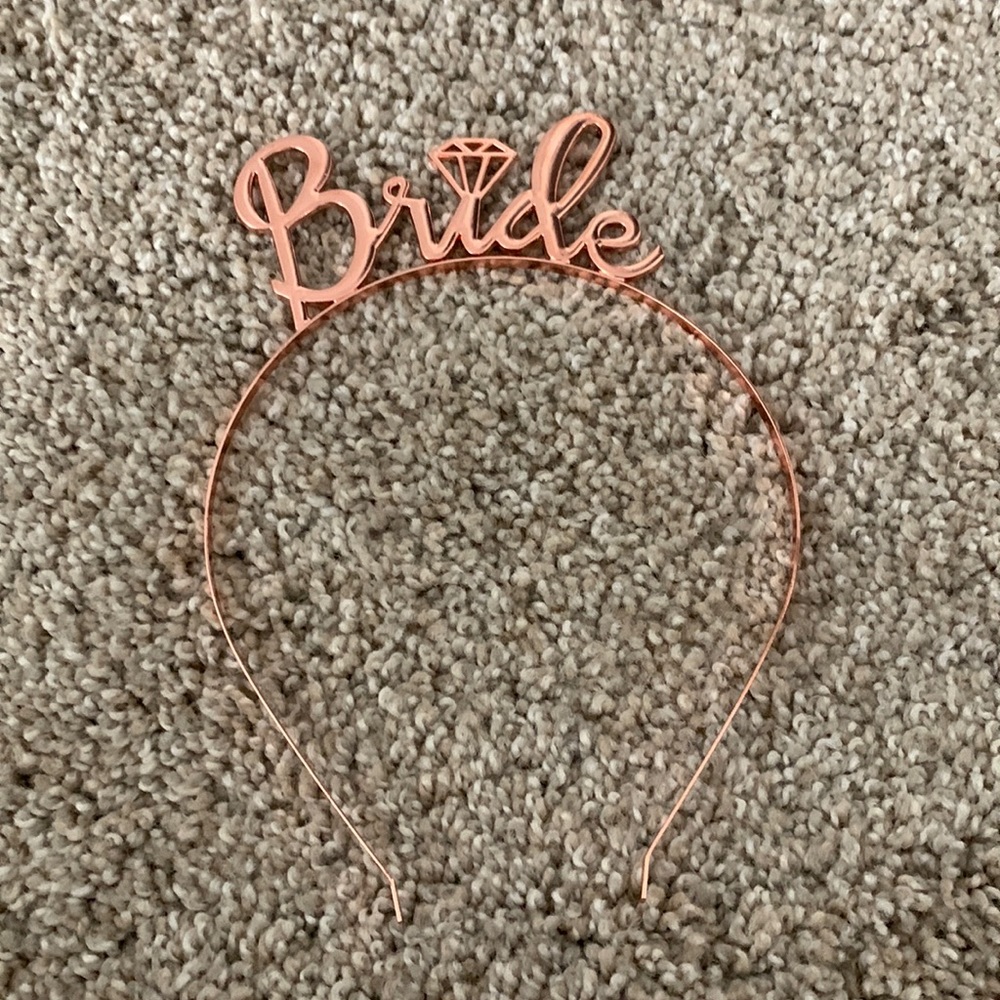 Rose gold bride headband